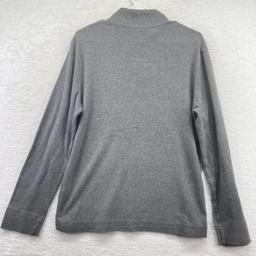 Banana Republic Mens 1/4 Sweatshirt Size Medium Gray Long Sleeve Mock Neck‎